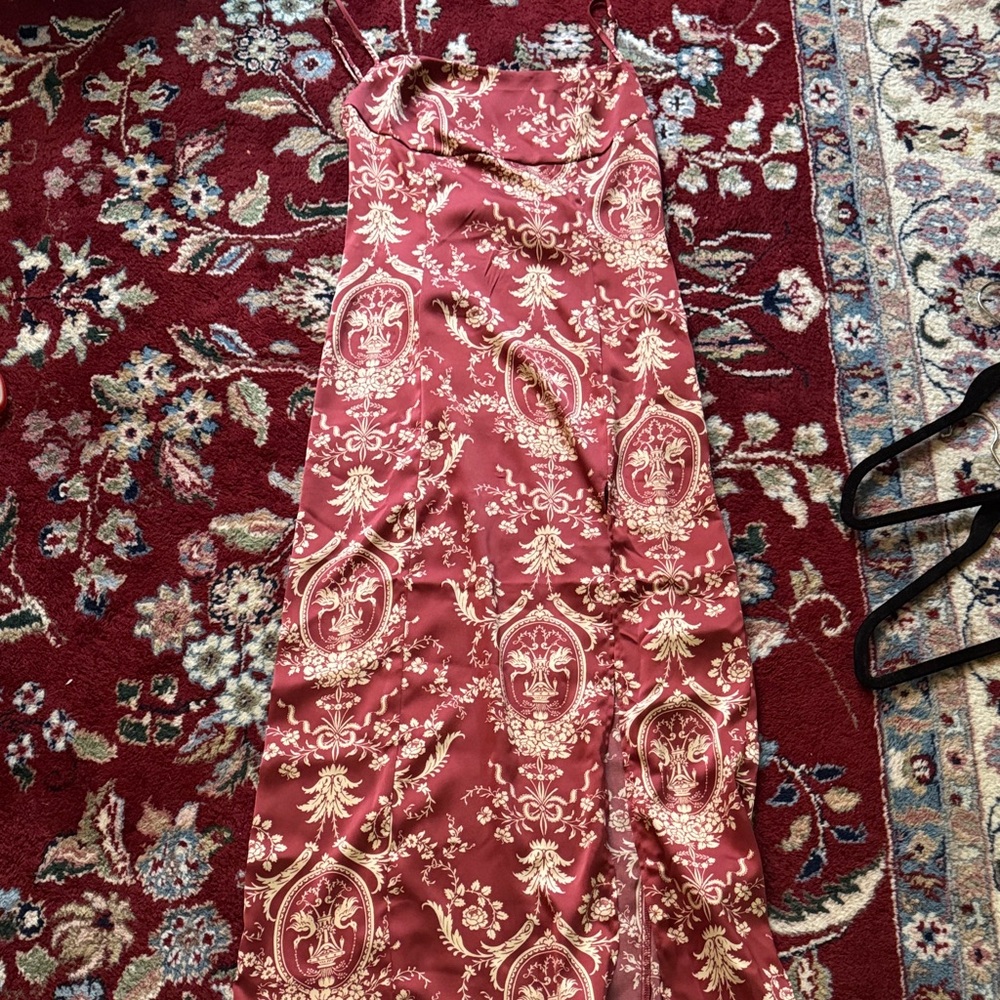Urban Outfitters Red and Cream Floral Dress
